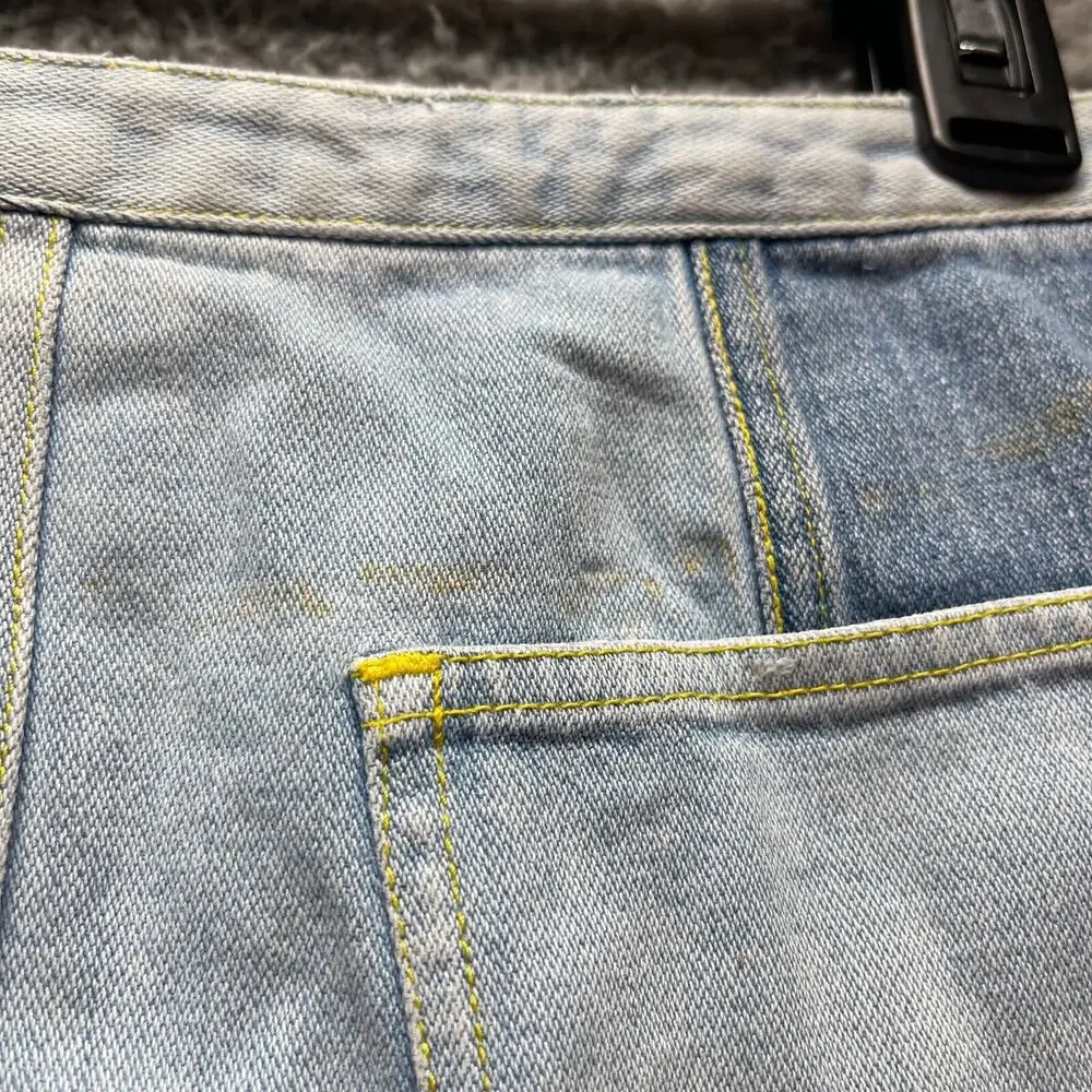 Armani Exchange Denim Skirt Womens Size 0 Blue Colorblock A Line - Picture 14 of 15